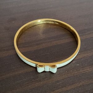 Kate Spade Enamel and Gold Bow Bangle